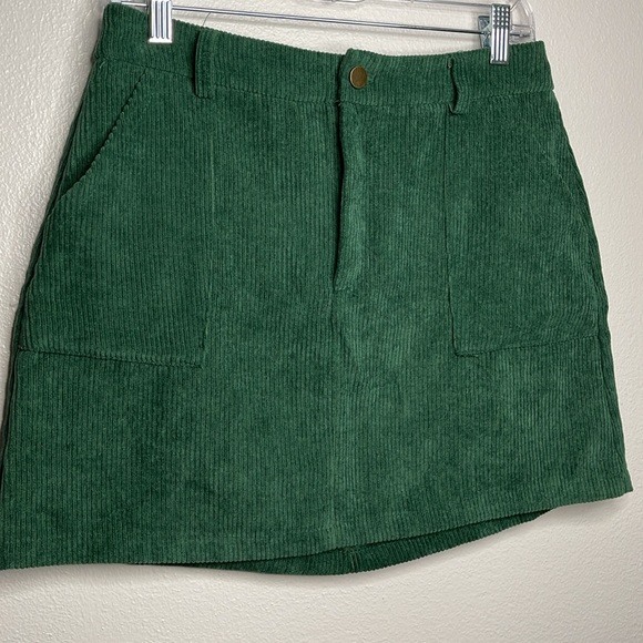 Green cider corduroy skirt M - Picture 3 of 5